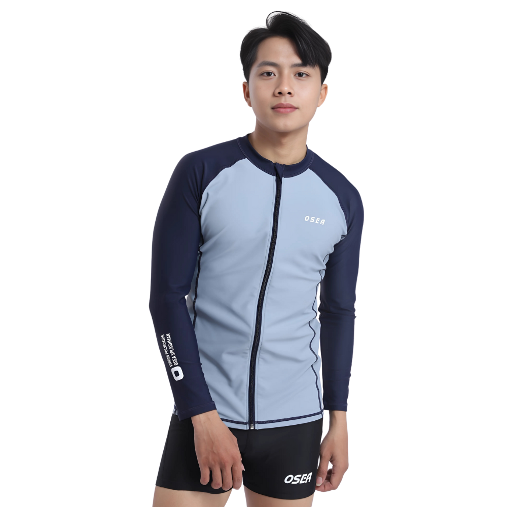 Áo bơi nam tay dài chống nắng Splashman Velocity Zip Rashguard