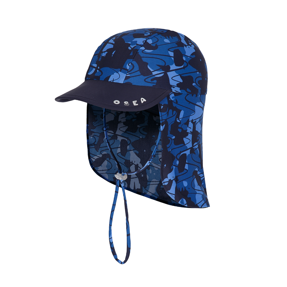 Nón đi biển chống nắng cho bé 15kg-35kg Navy - Navy Children Anti UV Hat