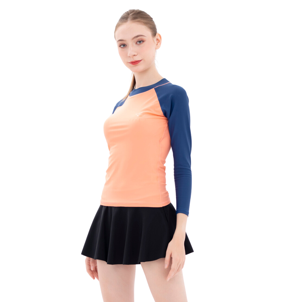 Set áo bơi chống nắng kèm váy - Salmon Jeans Skirt Combo