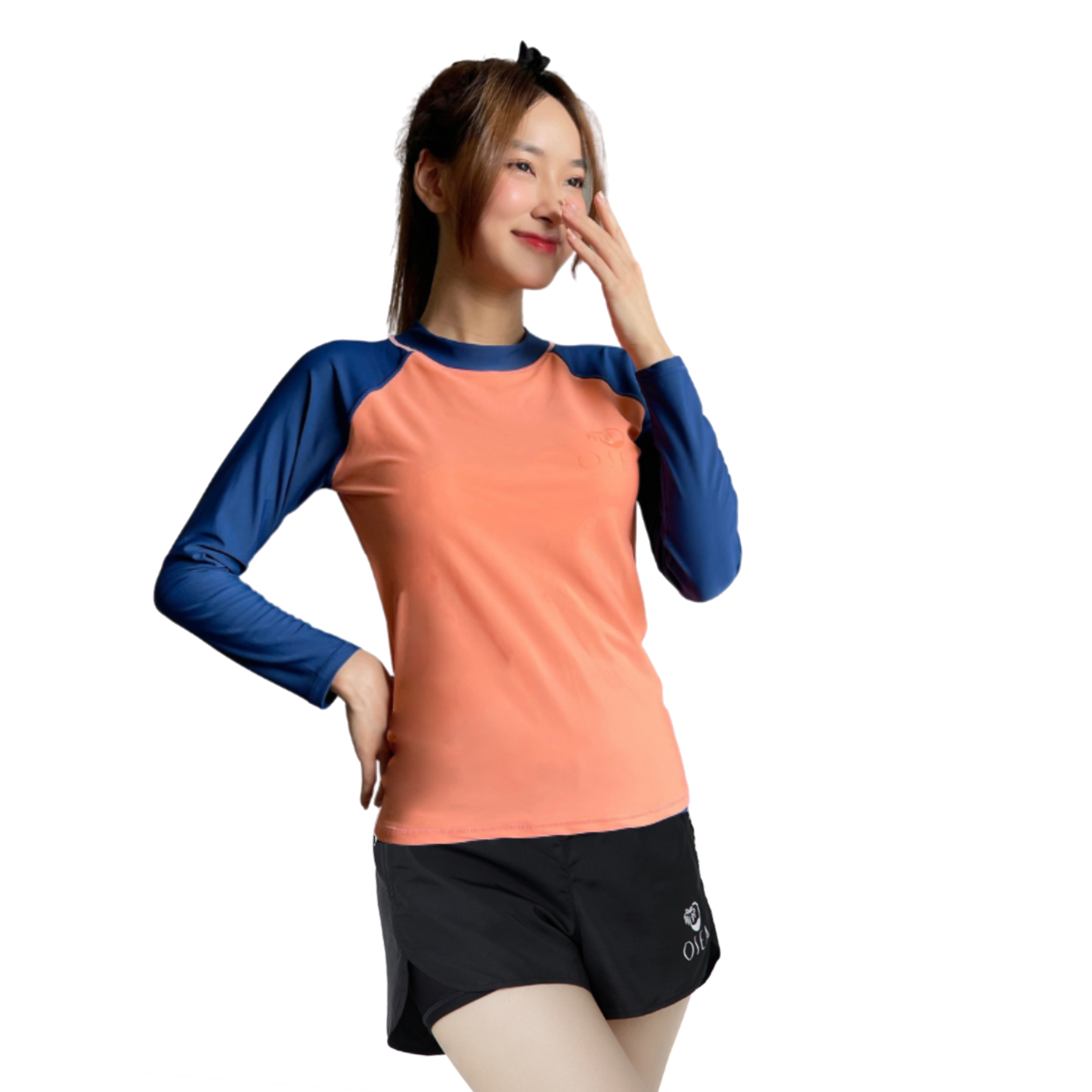 Set áo bơi chống nắng kèm quần hai lớp - Salmon Jean & Active Short Set