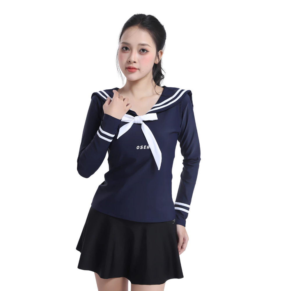 Áo bơi nữ tay dài chống nắng Playwave Sailor Rashguard