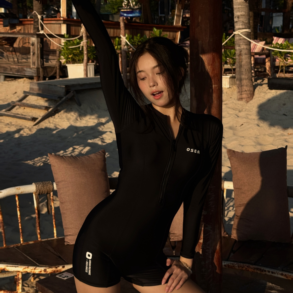 Đồ bơi nữ OSEA một mảnh chống nắng tay dài Solara Edge One Piece