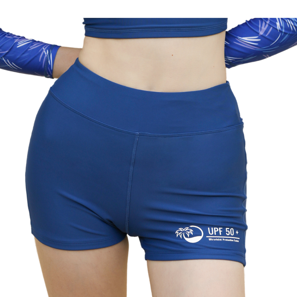 Quần bơi nữ lưng cao - Xanh - Essential Topaz Body Short