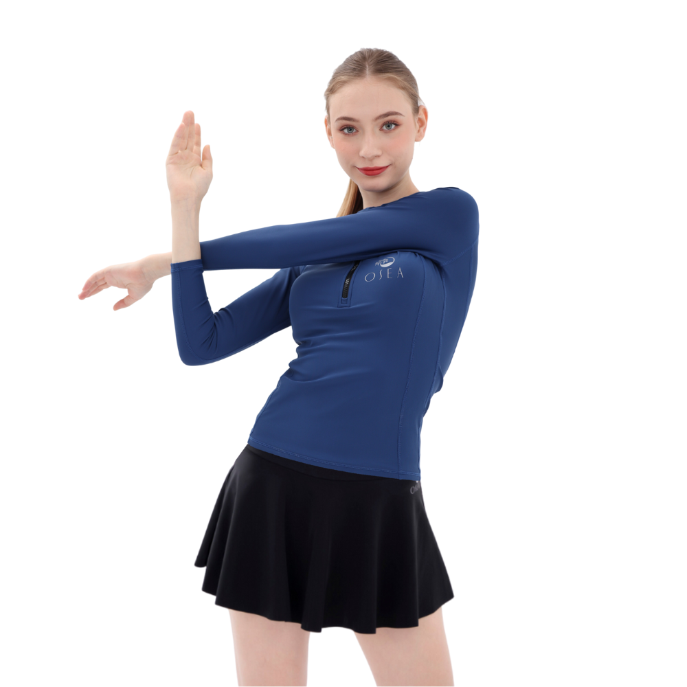 Set áo bơi chống nắng kèm váy - Solid Jeans Skirt Combo